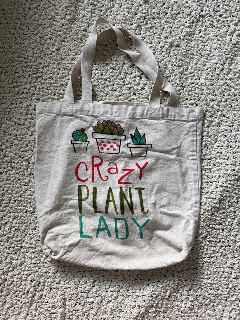 🪴 Studio M “Crazy Plant Lady” Cotton Canvas Tote 🪴